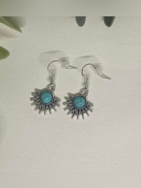 Handmade Silver Turquoise Earrings